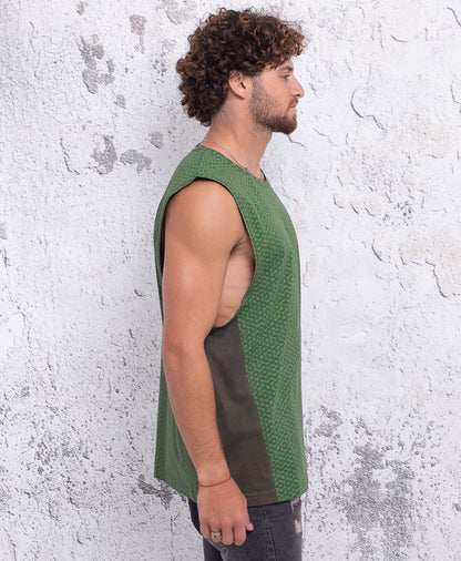 Seed Of Life Tank Top For Man Sacred Geometry Yoga Tanktop, New Age Clothing, Burning Man, Festival Wear